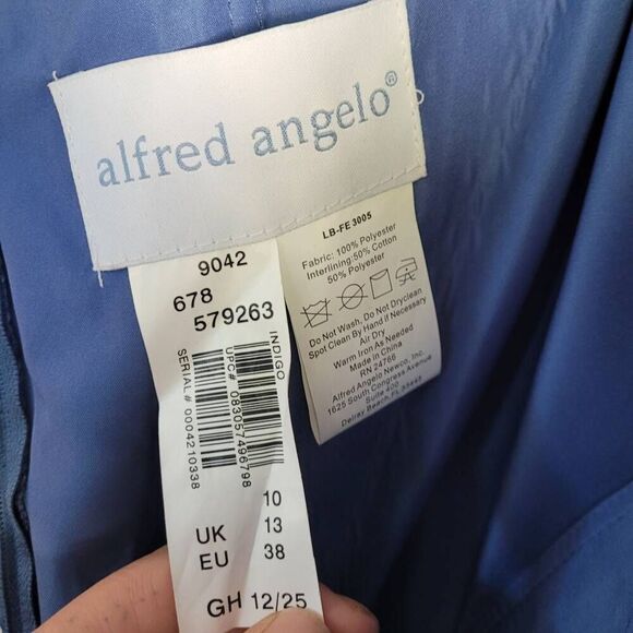 NWT Alfred Angelo navy single strap maxi dress sweetheart neckline wedding guest - Picture 10 of 16